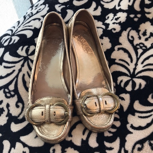Coach Shoes - Coach metallic loafers